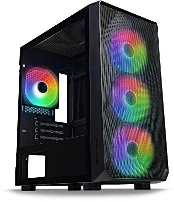 TECWARE Forge M ARGB Mini-Gaming-Tower mATX & 4 x ARGB 120-mm-Lüfter