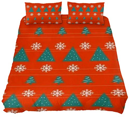 Bettwäsche-Set mit Tannenbaum und Reißverschluss, für Schlafzimmer