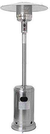 Chauffage de terrasse à gaz avec Housse étanche, brûleur Propane 13 KW, Chauffage Infrarouge sur Pied, Chauffage sur Pied, Chauffage de terrasse avec Roues Portables et Tuyau de régulation