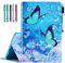 CiaoYe Case for Samsung Galaxy Tab A7 10.4 - Premium PU Leather Stand Case with Multi-Viewing Angles, Shockproof, Blue Butterfly