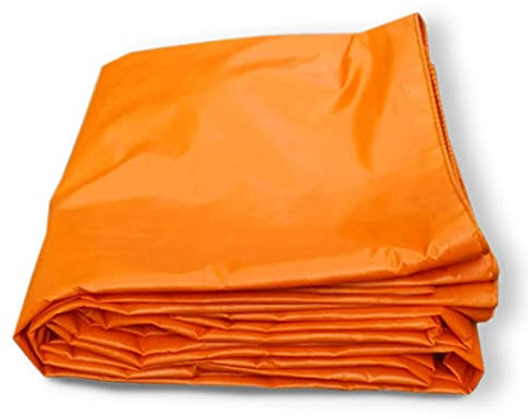 ORANGE TARP SHEET Tarpaulin Camping Fishing Gardening Strengthened Waterproof Heavy Duty 90g/sm Universal Multipurpose Premium Quality Tarp Cover Agricultural (1.5 x 2 m / 5' x 7')