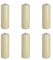 Stumpenkerzen Elfenbein Säulenkerzen Blockkerzen, Durchmesser 8 cm, Höhe 25 cm, geruchsneutral, extralange Brenndauer 160h, Set 6 Stück (1 Box)