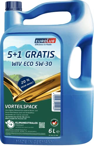 EUROLUB WIV ECO SAE 5W-30 Motoröl, Made in Germany, 6 Liter