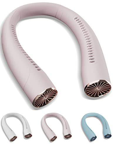 KENSUKA Ventilador de Cuello Portátil NF3, Recargable USB, 4000mAh, 3 Velocidades Ajustables, 180° Ajustable, Ideal para Deportes, Viajes y uso Diario