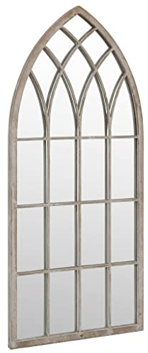 vidaXL Spiegel Wandspiegel Dekospiegel Hängespiegel Zierspiegel Fensterspiegel Garderobenspiegel Ankleidespiegel Wohnzimmer Sand 100x45cm Eisen