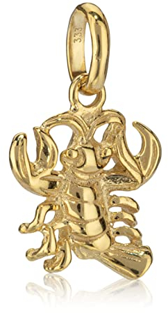 NKlaus Kettenanhänger kleines Sternzeichen Krebs 333 Gelb Gold 8 Karat Zodiak 10x10mm Horoskop 1234
