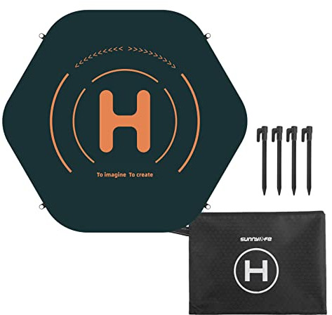 Drohnen-Landeplatz für DJI Avata FPV/Mini 3 Pro/Mavic 3/Air 2s/Mini 2/Phantom 4 Pro/Mavic Air 2, universal, wasserdicht, 60 cm, faltbar, doppelseitig, Helipad RC Drohnenzubehör