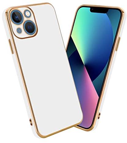 Cadorabo Hülle kompatibel mit Apple iPhone 14 Schutzhülle TPU Silikon Case Liquid Design mit Kameraschutz Slim Kratzfest Weiche Gummi mit Rundumschutz Case Hülle für iPhone 14 in Weiß