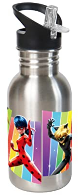 infinite by GEDA LABELS (INFKH) Trinkflasche Miraculous bunt 500ml Edelstahl, Silber