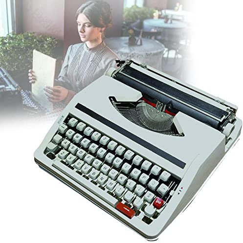 Englische Schreibmaschine,Mini Schreibmaschine Modell,Mechanische englische Schreibmaschine,für Notizen oder Briefe oder kreatives Schreiben,literarisches Geschenk des Schriftstellers,White