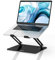 GOKEDA Laptop Stand, Ergonomic Metallic Adjustable Laptop Riser, Portable Computer Stand for Desk Compatible for MacBook Pro/Air, Lenovo, Samsung, Acer, And Laptops & Tablets (Black)