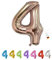 LITTLE BIRTHDAY | Zahlen Luftballon | Folienballon | Helium Gas Balloon Ballon | 101 cm | 0 1 2 3 4 5 6 7 8 9 in vielen Farben | Geburtstag | Kindergeburtstag | Deko | rose gold 4