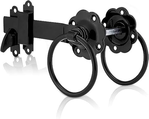 Black Ring Gate Latch, Garden Gate Latch, Door Catch, Gate Latches, Gate Latch, Door Latch, Gate Lock, Door Latches, Garden Gate Latches and Catches, Shed Door Latch, Shed Latch,
