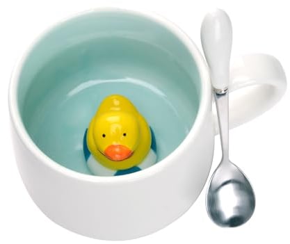 Cute Mug,Gifts for Women,Kawaii animal Coffee mugs,3D Animal Morning Cup,Cute Stuff Funny Cool Mugs, Christmas Birthday Presents for Girls Friend Kids Men Wife Mum Grandma Teacher (Yellow Duck)