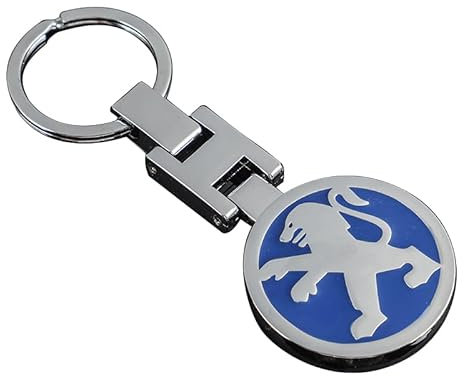 TUIGGI Bague Voiture Porte-Clés, pour Peugeot 2008 204 205 206 207 208 Simple Porte-clés De Voiture Chaîne Anneau Homme Femme,A-A