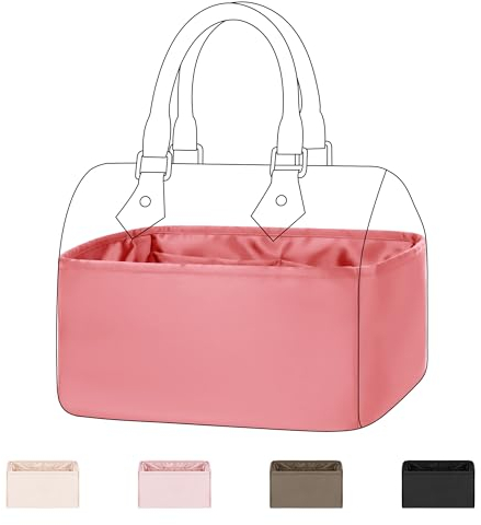 DGAZ Bag Organizer, Seide Taschen Organisator für Speedy Nano/20/25/30/35/40/45 Tasche, Leicht Handtasche Organizer Einsatz (Rose Lipstick, Speedy 25)