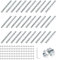 SWAWIS 30 Stück Streckenverbinder für 20x20 Aluminium Profil, Aluprofil Verbinder Profilverbinder aus Kohlenstoffstahl mit 120 Stück M5-Schrauben und einem Schraubenschlüssel