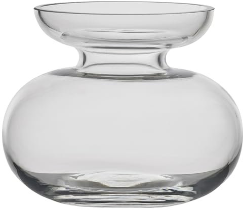 Zone Denmark Inu Vase 9 cm – Mundgeblasenes Glas – Skandinavische Mini-Blumenvase – Ø 11 cm – Pure Clear