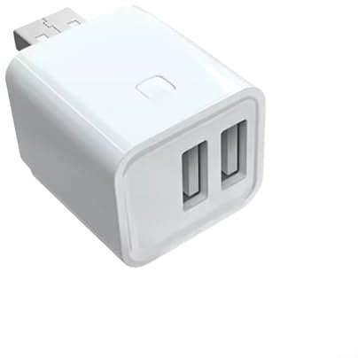 Smart Wireless USB Adaptor Switch, WiFi Intelligent Control USB Adaptor For Tuya, Portable USB Adaptor Switch 33 * 30 * 26mm(2 way)