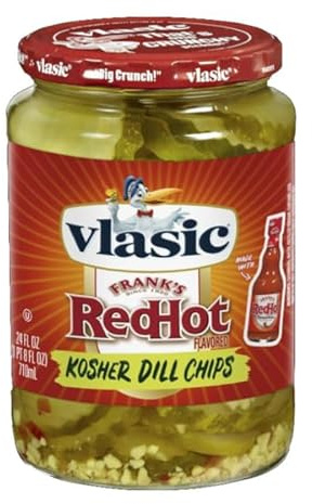 Vlasic Frank's Red Hot Kosher Dill Chips 710ml