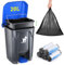 Outdoor Pet Waste Container - 20L with Removable Inner Bin, 150 Waste Bags for Small/Large Dog Families