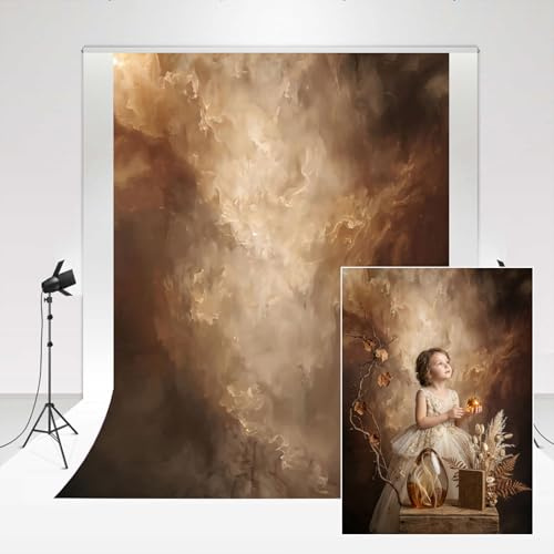 Kate Brown Gradient Smoke Texture Photography Backdrops 1.5x2.2m/5x7ft Newborn Abstract Professional Portrait Wedding Decorative Background Photo Wallpaper Studio