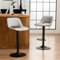 YOUNIKE Barhocker 2er Set, Barstühle Bar Stool Höhenverstellbar Drehstuhl, Küchenstühle Tresenstuhl mit Hohler Rückenlehne, Hohe Barhocker für Bartheke Küche, Grau