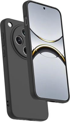 Bihizei Handyhülle für Oppo find X8 Hülle, Antibakteriellem Schutz und Kratzfestes weichem Mikrofaserfutter, Ultradünnes Weiches TPU Silikon Schutzhülle- Schwarz