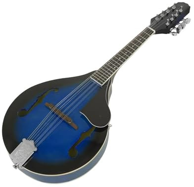 Instrument Mandoline Pour Débutants Mandoline À Bords Bleus Et Noirs Performance Professionnelle 8 Cordes Style A Avec Étui Pour Débutants(Mandolin Set)