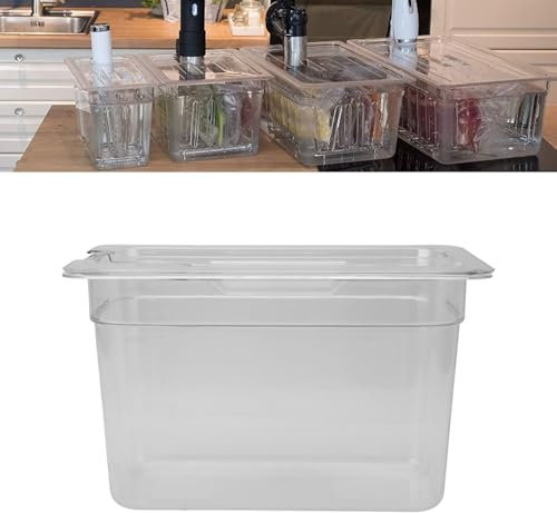 6,9 L Sous Vide Behälter, Temperatur Slow Cooker Sous Vide Behälter mit Deckel Sous Vide Kit Herd Aufbewahrungskoffer Küche