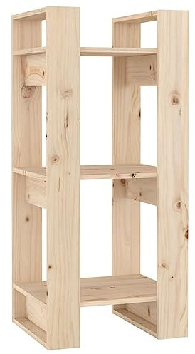 SXJEQOC Kleiner Schrank Cd Regal Bücherregal Schmal Manga Regal - Bücherregal/Raumteiler 41x35x91 cm Massivholz Kiefer für Arbeitszimmer Schlafzimmer Büro Wohnbereich