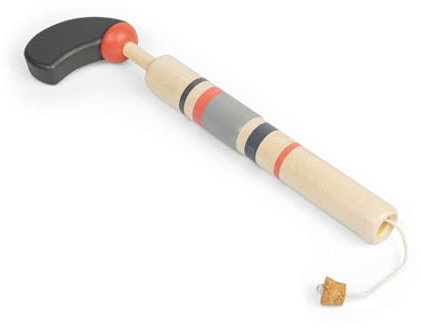 Bigjigs Toys Pop Gun (Grey Handle) - Classic Wooden Toy, Retro Pocket Money Gifts For Girls & Boys, Kids Party Bag Fillers, Age 3 Years Old +