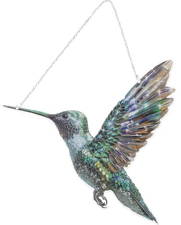 BESPORTBLE Hängendes Fensterdeko Aus Acryl, Vogel-fensteranhänger, Farbiges Ornament Für Garten Und Fenster Mit Aufhängekette