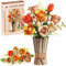 Bagari - Juego de construcción de ramo de rosas – Bloques de construcción de flores artificiales con jarrón, compatible con kit Lego para adultos – Colección para decoración del hogar, oficina