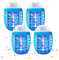 Horuili® Lampe électrique Anti-moustiques, 4 pièces, pièges à moustiques avec Lampes UV, Prise Anti-moustiques, pour Mites, Mouches, moustiques, intérieur Chambre à Coucher Cuisine (Bleu Ciel)