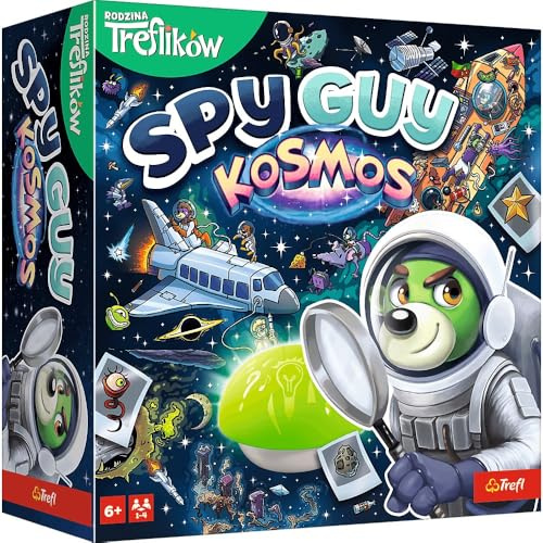 Trefl - Spy Guy Spiel, Kosmos, Familienspiel | Für Kinder und Erwachsene 6+, Kooperatives Beobachtungsspiel, Elektronischer Timer, 17 Formplansch, Suche nach Tierschlack