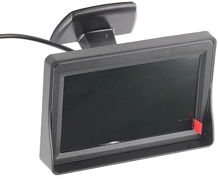 Monitor Automático de 4.3 Pulgadas Pantalla LCD de 4.3 Pulgadas de 4,3 en Pulgada Monitor de Viaje de Retorno con Entrada de Video V1/V2 2 Vías para Camioneta Auto-SUV Schwarz