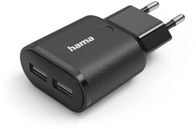 Ladegerät, 2X USB-A, 12 W, Schwarz