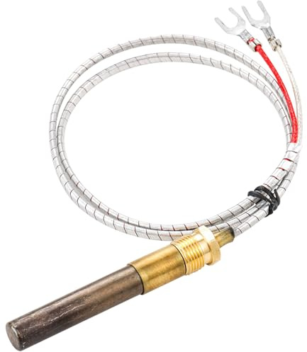Q313A - Generador de termopila de 24 pulgadas, chimenea de gas natural propano de 750 milivoltios, termopila para calentador de agua a gas, chimenea, freidora de gas, horno 7533113, 1950-001, R1054