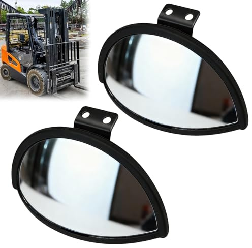 2 Stück Rückspiegel für Gabelstapler, Auto Spiegel für Traktoren Erntemaschinen Universal Rückspiegel Halbkuppelspiegel Toter Winkel Verstellbarer Außenspiegel Weitwinkelspiegel