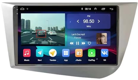 Coche de Doble DIN Radio para Seat Leon 2 2005-2012 Android 15 9 Inches Pantalla Coche FM Am Bluetooth USB para, 4Core 2G+32G