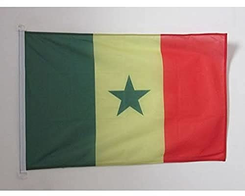 AZ FLAG Bandera de Senegal 90x60cm Uso Exterior - Bandera SENEGALESA 60 x 90 cm Anillos