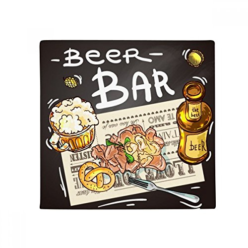 DIYthinker Bière Bar Gourmet Pain France antidérapant Tapis de Sol pour Animal Domestique Porte de Cuisine de Maison carré 80 cm Cadeau