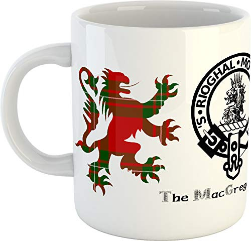 MacGregor Tasse mit schottischen Clans und Wappen, Keramik, 300 ml, spülmaschinen- und mikrowellengeeignet