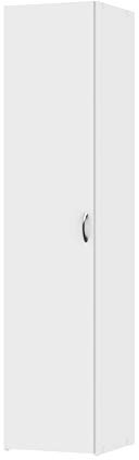 Dmora - Armoire à une porte avec trois étagères internes, couleur blanche, Dimensions 39 x 175 x 41 cm