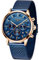 LIGE La Mode Herren Uhren Business Wasserdicht Quarz Herren Uhr Mondphase Schwarz Edelstahl Mesh Gürtel Uhren, Goldblau, Riemen