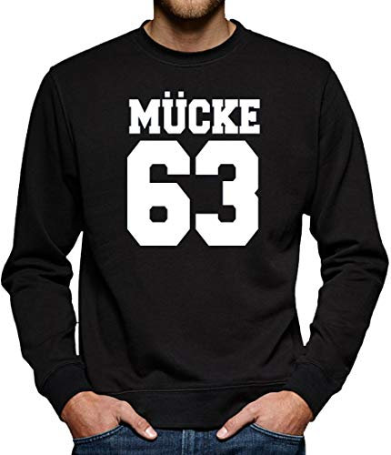 Mücke 63 Sweatshirt Pullover Herren M Schwarz