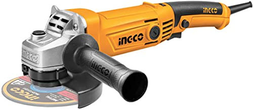 Ingco Ag10108-5 Smerigliatrice Angolare 1010 W Con Disco Da 125 mm Velocita' Regolabile Attacco M14 Impugnatura Soft Grip