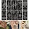 XMASIR Kit de 10 feuilles de pochoirs de tatouage pour femmes Art Tattoos Pochoirs Autocollants Flower Lace Pattern Designs tattoo Templates