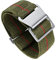 BINLUN Nylon Uhrenarmband Elastic Marinetaucher Fabric Nylon-Armbänder Stoff Militär Ersatz-armband Uhr Hakenverschluss Damen&Herren 18/20/22mm(Grün-Rot，Silberne Schnalle,20mm)